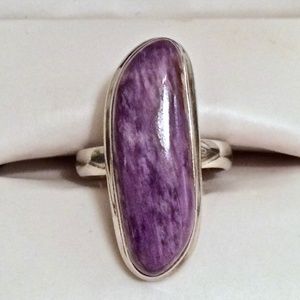 Ring - sterling silver and Charoite